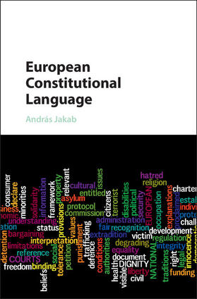 Jakab | European Constitutional Language | Buch | 978-1-107-13078-4 | sack.de