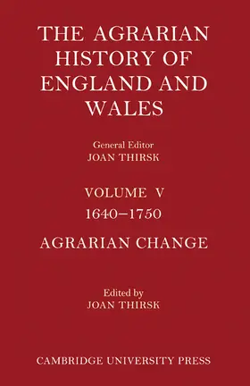 Thirsk |  The Agrarian History of England and Wales 2 Part Set: Volume 5, 1640-1750 | Buch |  Sack Fachmedien