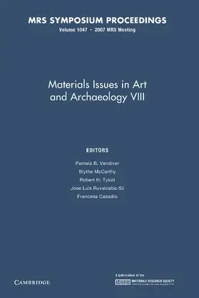 Vandiver / McCarthy / Tykot |  MATERIALS ISSUES IN ART & ARCH | Buch |  Sack Fachmedien