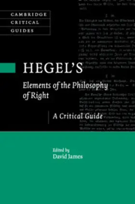 James |  Hegel's 'Elements of the Philosophy of Right' | Buch |  Sack Fachmedien