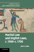 Collins |  Martial Law and English Laws, c.1500-c.1700 | Buch |  Sack Fachmedien