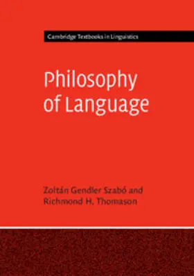 Szabó / Thomason |  Philosophy of Language | Buch |  Sack Fachmedien