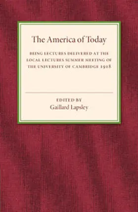 Lapsley |  The America of Today | Buch |  Sack Fachmedien