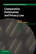 Kenyon |  Comparative Defamation and Privacy Law | Buch |  Sack Fachmedien