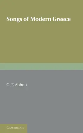 Abbott |  Songs of Modern Greece | Buch |  Sack Fachmedien