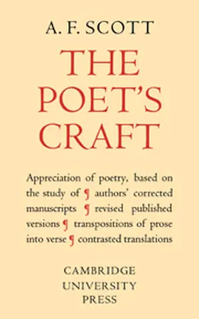 Scott |  The Poet's Craft | Buch |  Sack Fachmedien