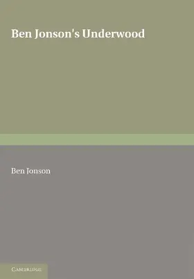 Jonson |  Ben Jonson's Underwoods | Buch |  Sack Fachmedien