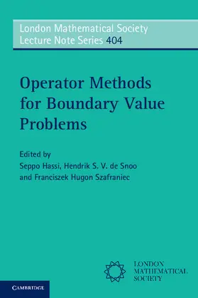 Hassi / de Snoo / Szafraniec |  Operator Methods for Boundary Value Problems | Buch |  Sack Fachmedien