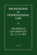 Lauterpacht |  Recognition in International Law | Buch |  Sack Fachmedien