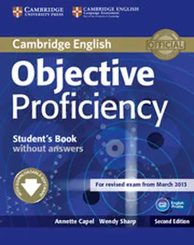 Capel / Sharp |  Objective Proficiency Student's Book Without Answers with Downloadable Software | Buch |  Sack Fachmedien