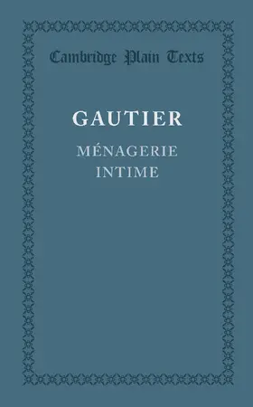Gautier |  Menagerie Intime | Buch |  Sack Fachmedien