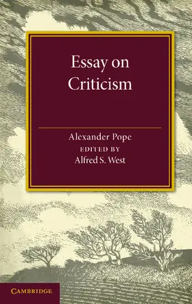 Pope / West |  Essay on Criticism | Buch |  Sack Fachmedien