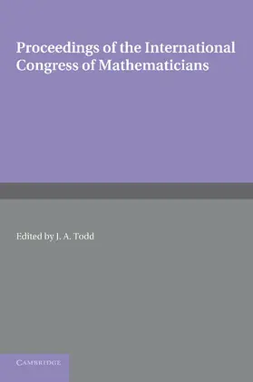 Todd |  Proceedings of the International Congress of Mathematicians | Buch |  Sack Fachmedien