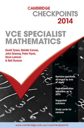 Duncan / Tynan / Caruso | Cambridge Checkpoints VCE Specialist Mathematics 2014 | Buch | 978-1-107-63244-8 | sack.de