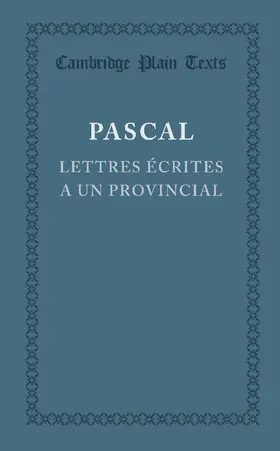 Pascal |  Lettres écrites a un provincial | Buch |  Sack Fachmedien