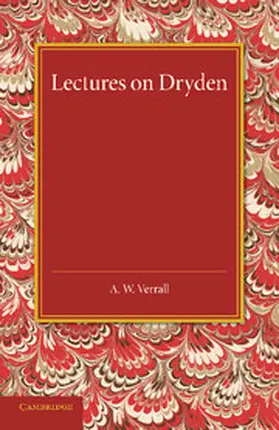 Verrall |  Lectures on Dryden | Buch |  Sack Fachmedien