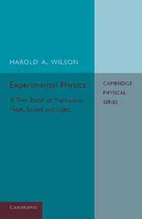 Wilson |  Experimental Physics | Buch |  Sack Fachmedien