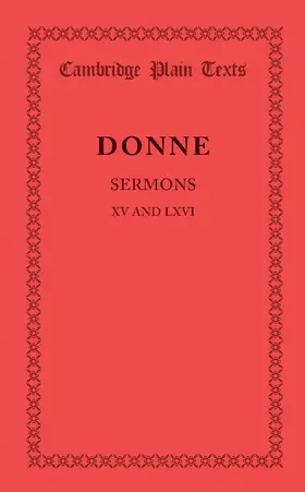 Donne |  Sermons XV and LXVI | Buch |  Sack Fachmedien