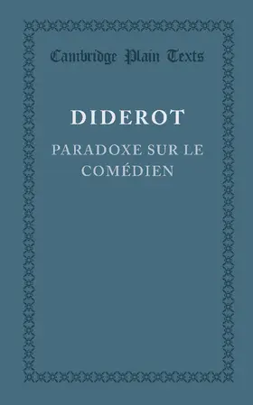 Diderot |  Paradoxe sur le Comedien | Buch |  Sack Fachmedien
