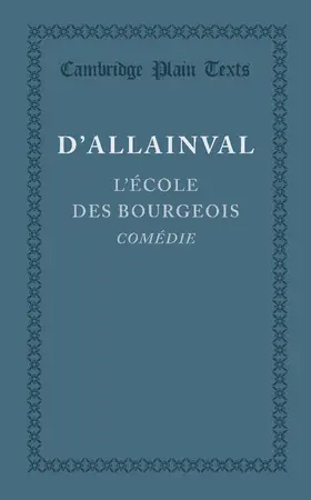 d'Allainval |  L'Ecole des Bourgeois | Buch |  Sack Fachmedien
