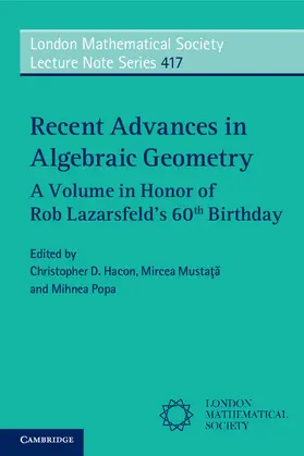 Hacon / Mustata / Popa |  Recent Advances in Algebraic Geometry | Buch |  Sack Fachmedien