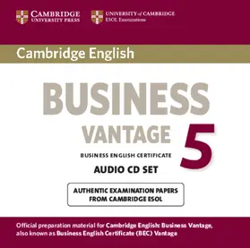 Cambridge ESOL |  Cambridge English Business 5 Vantage Audio CDs (2) | Sonstiges |  Sack Fachmedien