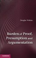 Walton |  Burden of Proof, Presumption and Argumentation | Buch |  Sack Fachmedien
