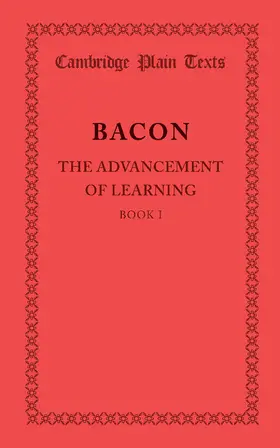 Bacon |  The Advancement of Learning | Buch |  Sack Fachmedien
