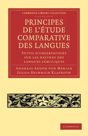 Merian / Klaproth |  Principes de L'Etude Comparative Des Langues | Buch |  Sack Fachmedien