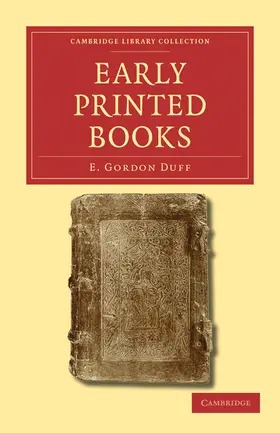 Duff |  Early Printed Books | Buch |  Sack Fachmedien