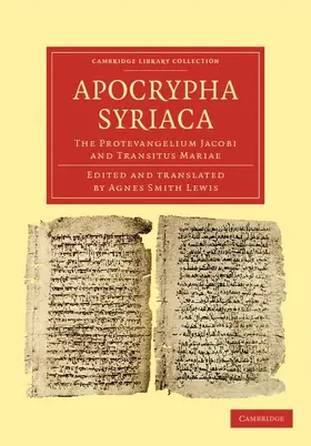 Lewis |  Apocrypha Syriaca | Buch |  Sack Fachmedien