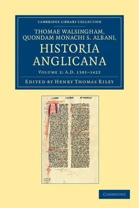 Walsingham / Riley |  Thomae Walsingham, Quondam Monachi S. Albani Historia Anglicana - Volume 2 | Buch |  Sack Fachmedien