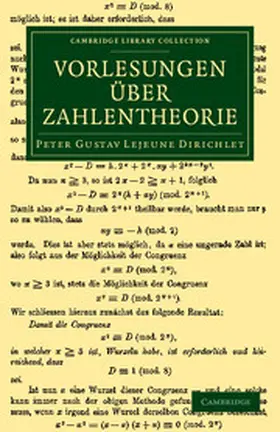 Lejeune Dirichlet / Dedekind |  Vorlesungen Uber Zahlentheorie | Buch |  Sack Fachmedien