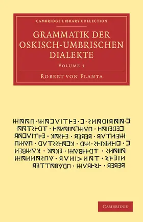 Planta |  Grammatik Der Oskisch-Umbrischen Dialekte | Buch |  Sack Fachmedien