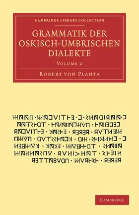 Planta |  Grammatik Der Oskisch-Umbrischen Dialekte | Buch |  Sack Fachmedien