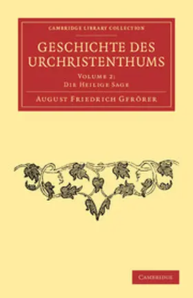 Gfrörer |  Geschichte Des Urchristenthums - Volume 2 | Buch |  Sack Fachmedien