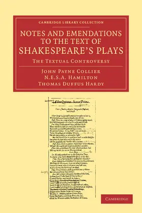 Collier / Hamilton / Hardy |  Notes and Emendations to the Text of Shakespeare's Plays | Buch |  Sack Fachmedien