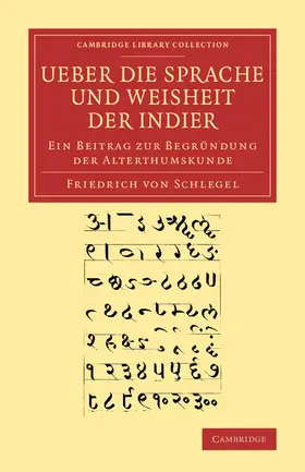 Schlegel |  Ueber Die Sprache Und Weisheit Der Indier | Buch |  Sack Fachmedien