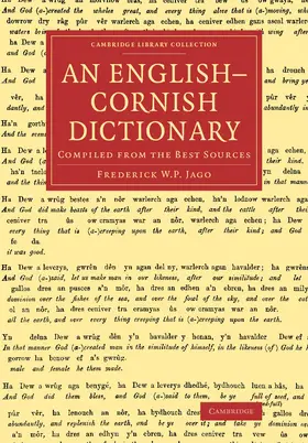 Jago |  An English Cornish Dictionary | Buch |  Sack Fachmedien