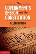 Norton |  The Government's Speech and the Constitution | Buch |  Sack Fachmedien