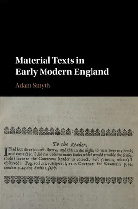 Smyth |  Material Texts in Early Modern England | Buch |  Sack Fachmedien