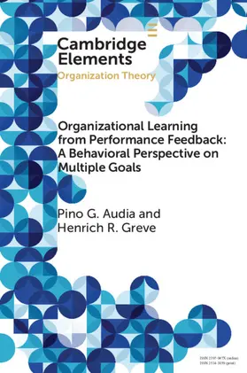Audia / Greve |  Organizational Learning from Performance Feedback | Buch |  Sack Fachmedien