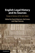 Ibbetson / Jones / Ramsay |  English Legal History and its Sources | Buch |  Sack Fachmedien