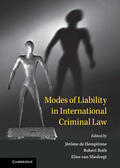 Roth / Sliedregt / de Hemptinne |  Modes of Liability in International Criminal Law | Buch |  Sack Fachmedien