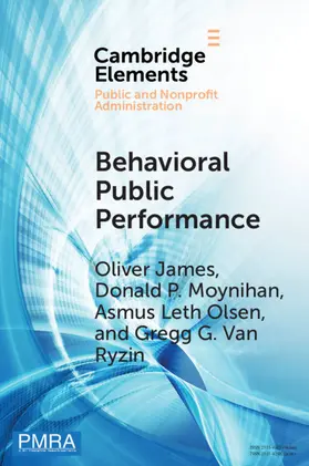James / Moynihan / Leth Olsen |  Behavioral Public Performance | Buch |  Sack Fachmedien