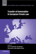 Martínez Velencoso / Bailey / Pradi |  Transfer of Immovables in European Private Law | Buch |  Sack Fachmedien