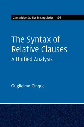 Cinque |  The Syntax of Relative Clauses | Buch |  Sack Fachmedien