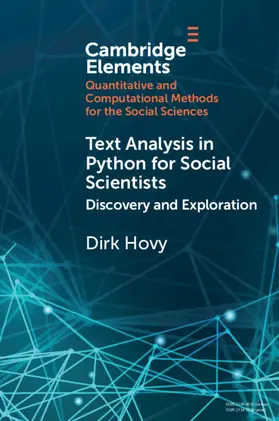 Hovy | Text Analysis in Python for Social Scientists | Buch | 978-1-108-81982-4 | sack.de