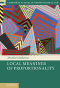 Marketou |  Local Meanings of Proportionality | Buch |  Sack Fachmedien