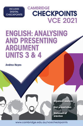 Hayes | Cambridge Checkpoints VCE English: Analysing and Presenting Argument Units 3&4 2021 | Medienkombination | 978-1-108-90877-1 | sack.de
